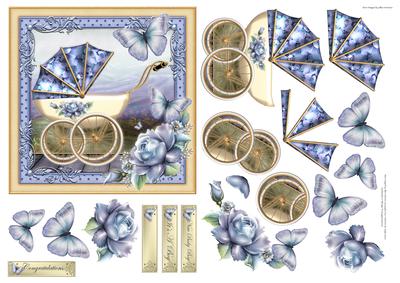 Baby Blue Heather Fields Topper