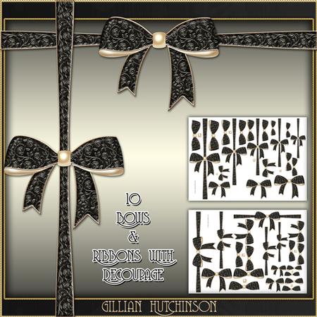 10 Decoupage Bows & Ribbons Set2