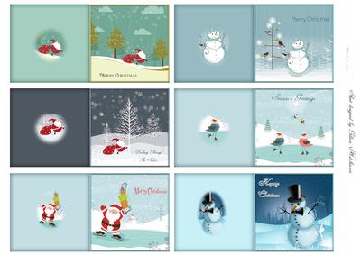 6 Cut & Fold Christmas Tags