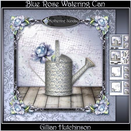 Blue Rose Watering Can