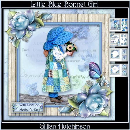 Little Blue Bonnet Girl