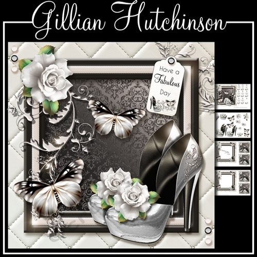 The Floral Silver Shoes