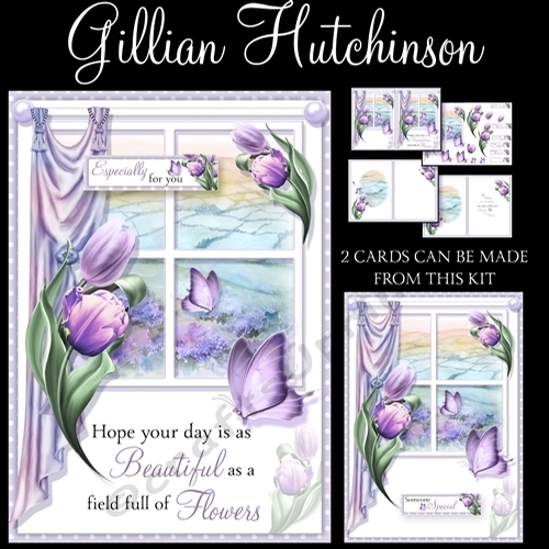 Field of Tulips Through the Window