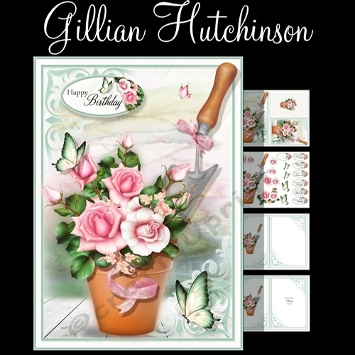 Pink Roses Flower Pot