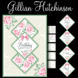 Triple Square Soft Pink Roses