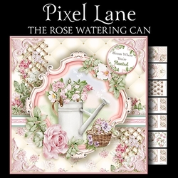 The Rose Covered Watering Can