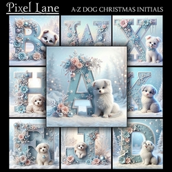 A-Z Christmas Initials (Dog)