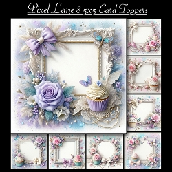 Image of cup676685_1443 - Elegant Cupcake Card Fronts/Toppers