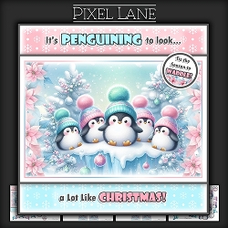 7x7 Its Penguining To Look A Lot Like Christmas!