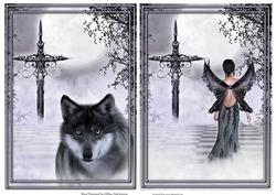 Two Dark Fantasy Card Fronts