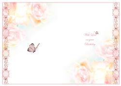 Floral & Butterfly Birthday Insert