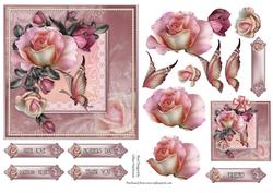 Roses & Butterfly Topper