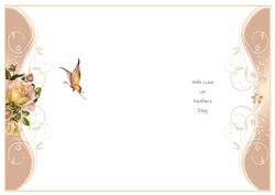 Mothers Day Roses & Butterfly Insert