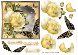 Lemon Roses & Butterfies