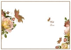 With Love Roses & Butterfly Insert