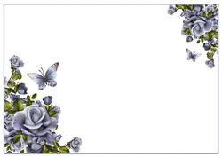 Starlit Butterflies Blank Insert
