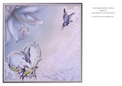 Blank Lilies & Butterfly Insert