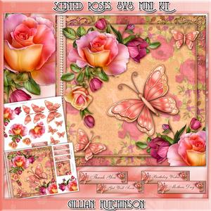 Pink Scented Roses 8x8 Mini Kit