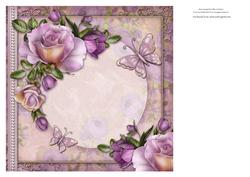 Lilac Scented Roses Blank Insert