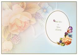 Summer Butterflies & Roses Birthday Insert