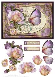Lilac Roses & Butterfly