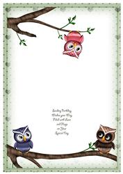 I`ll Always Look Up Twoo You Birthday Insert