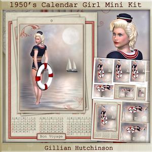 1950's Calendar Girl Ship Ahoy