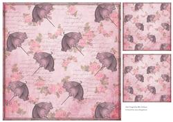Pink Parasol 8x8 Backing Paper