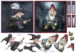 Witch & Zombie Gnome Toppers