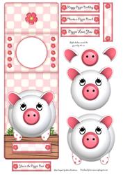 Wine/beer Bottle Gift Tag Piggin' Pink Pig