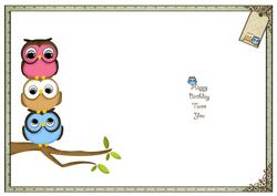 Owl Always Be Here for You Birthday Insert
