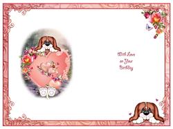 A Hundred Hearts Would Be Too Few Birthday Insert