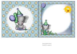 Little Baby Elephant Blank Insert