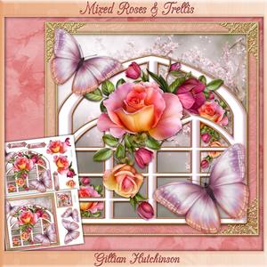 Mixed Roses & Trellis Mini Kit
