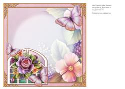 8x8 English Garden Roses & Trellis Insert