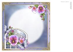 8x8 Perfect Pansies & Trellis Blank Insert