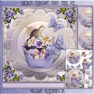 Violet Cupcake 8x8 Mini Kit