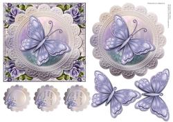 Simply Lilac Butterflies Topper & Decoupage