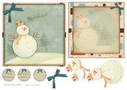 Retro Christmas Snowman