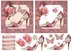 Pink Floral Shoe