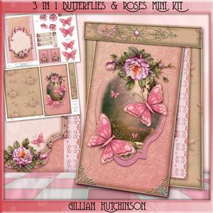 3 in 1 Butterflies & Roses