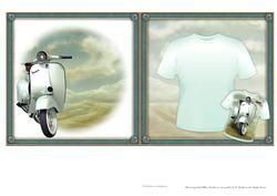 Vespa Scooter T-shirt Topper & Insert