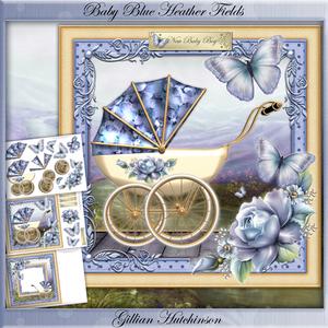 Baby Blue Heather Fields 8x8