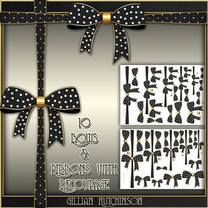 10 Decoupage Bows & Ribbons