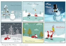 6 Mini Christmas Toppers