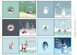 6 Cut & Fold Christmas Tags