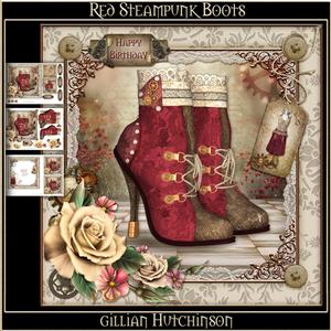 Red Steampunk Boots