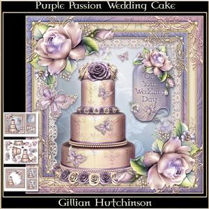 Purple Passion Wedding Cake