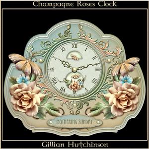 Champagne Roses Clock