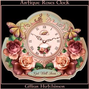 Antique Roses Clock